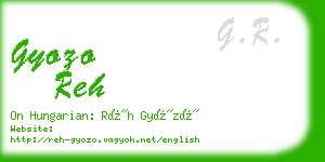 gyozo reh business card